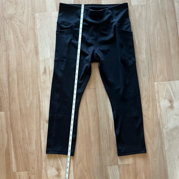 NWT AVIA black stretch yoga work out tights ankle length pants size Medium - Picture 7 of 7